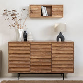 Petter Acacia Wood Sideboard | Solid Hardwood Living Room Storage – Oakvello