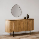 Analis Solid Mango Wood Sideboard | Living Room Storage Cabinet – Oakvello