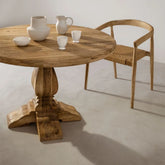 Rusbby Round Solid Mango Wood Dining Table | Kitchen & Dining Furniture – Oakvello