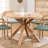 Naele Round Solid Wood Dining Table | Kitchen & Dining Furniture – Oakvello