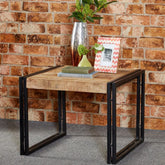 Upcycled Industrial Solid Wood & Metal Mintis Coffee Table | Living Room Furniture – Oakvello