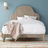 Jaipuri Carved Solid Wood Bed | Handcrafted Heritage Bedroom Furniture – Oakvello
