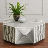 Hexagon Solid Wood Coffee Table | Geometric Living Room Centre Table – Oakvello