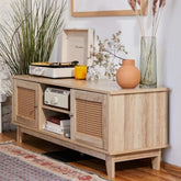 Solid Wood Media Console | Sleek TV Stand & Living Room Storage – Oakvello