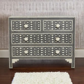 Bone Inlay Chest of Drawers | Handcrafted Artisan Bedroom Storage – Oakvello
