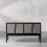 Jaipuri Black Bone Inlay Bar Cabinet | Handcrafted Home Bar Storage – Oakvello