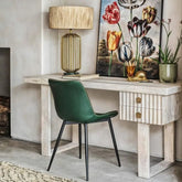 White Solid Wood Console Desk | Home Office & Entryway Furniture – Oakvello