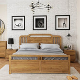 Solid Wood Bed | Sturdy Hardwood Bedroom Furniture – Oakvello