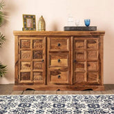 Ajmeri Solid Sheesham Wood Sideboard | Premium Living Room Storage – Oakvello