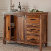 Solid Sheesham Wood Storage Cabinet | Living Room & Bedroom Furniture – Oakvello