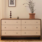 Modern 6-Drawer Solid Wood Dresser | Bedroom Storage Chest – Oakvello