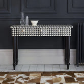 Ajmeri Black Bone Inlay Console Table | Luxury Entryway Furniture – Oakvello