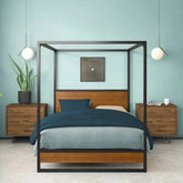 Solid Wood 4-Poster Bed Frame | Statement Bedroom Furniture – Oakvello