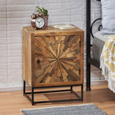 2-Door Distressed Accent Storage Cabinet | Solid Wood Sideboard – Oakvello