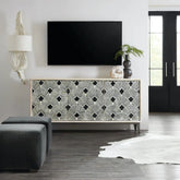 Jaipuri White Distress Floral Bone Inlay Furniture | Handcrafted Artisan Piece – Oakvello