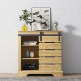 Modern Brown Finish Solid Wood Storage Cabinet | Living Room Furniture – Oakvello
