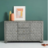 Jodhpuri Bone Inlay Sideboard | Artisan Handcrafted Living Room Storage – Oakvello