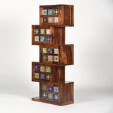 Meera Solid Sheesham Wood Bookshelf | Living Room Display Storage – Oakvello