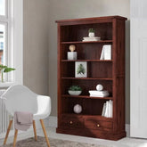 Solid Wood Standard Bookcase | Living Room Display & Storage – Oakvello