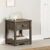 Solid Wood Bedside Table | Warm Finish Bedroom Nightstand – Oakvello