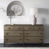 Solid Wood 8-Drawer Chest | Large Bedroom Storage Dresser – Oakvello
