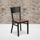 Solid Wood & Metal Dining Chair | Industrial Kitchen & Dining Seating – Oakvello