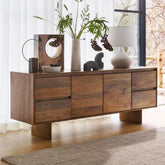Solid Wood Media Console | TV Stand & Living Room Storage – Oakvello