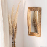 Unax Solid Teak Wood Wall Mirror | Decorative Bedroom & Living Room Decor – Oakvello