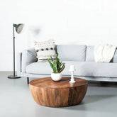 Natural Solid Mango Wood Coffee Table | Living Room Centre Table – Oakvello