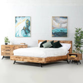 Solid Mango Wood Bed | Natural Hardwood Bedroom Furniture – Oakvello