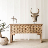Solid Mango Wood Console Table | Handcrafted Heritage Entryway Furniture – Oakvello