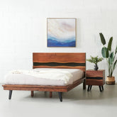 Unique Solid Acacia Wood Bed | Statement Bedroom Furniture – Oakvello