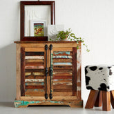 Reclaimed Boat Wood 2-Door Sideboard | Eco-Friendly Living Room Storage – Oakvello