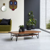 Solid Sheesham Wood Coffee Table | Natural Hardwood Living Room Centre Table – Oakvello