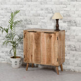 Jaipuri Solid Mango Wood Drinks Cabinet & Sideboard | Home Bar Storage – Oakvello