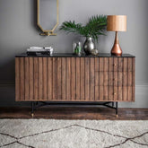 Solid Teak Wood Sideboard | Handcrafted Living Room Storage Cabinet – Oakvello