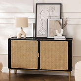 Enrick Solid Wood Sideboard | Living Room Storage Cabinet – Oakvello