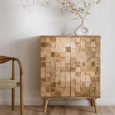 Jaralson Solid Mango Wood Sideboard | Living Room Storage Cabinet – Oakvello