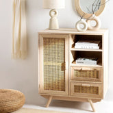 Ralik Solid Wood Sideboard with Drawers | Living Room Storage Cabinet – Oakvello
