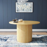 Round Solid Wood Kitchen Dining Table | Natural Hardwood Furniture – Oakvello