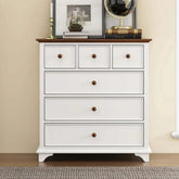 Captain Solid Wood 6-Drawer Chest | Bedroom Storage Dresser – Oakvello