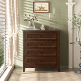 Retro Solid Wood Side Cabinet | Vintage Living Room Storage – Oakvello
