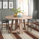 Solid Wood Round Dining Table | Natural Hardwood Kitchen Furniture – Oakvello