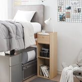 2-Shelf Bedside Table | Wood Finish Nightstand with Storage – Oakvello