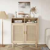 Solid Wood Storage Cabinet with 2 Doors | Living Room & Bedroom Furniture – Oakvello