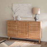 Deleyna Solid Wood Sideboard | Living Room Storage Cabinet – Oakvello