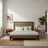 Verdana Bed | Hand-Tufted Upholstered Bed Frame with Solid Hardwood