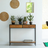 Solid Sheesham Wood Console Table | Entryway & Hallway Furniture – Oakvello
