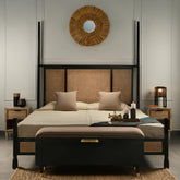 Elara Teak Wood Bed | Ethereal Luxury Bedroom Design – Oakvello