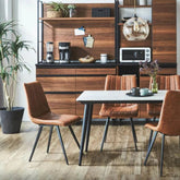 Jodhpuri Brown Dining Chair Set of 2 | Solid Wood Kitchen Seating – Oakvello